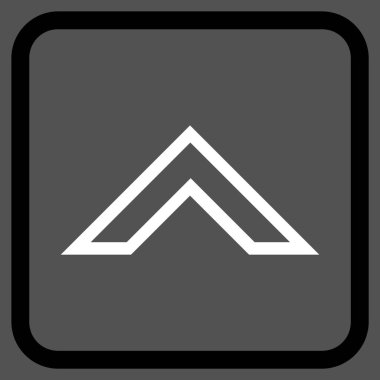 Vektör simgesi bir çerçeve içinde yukarı ok ucu