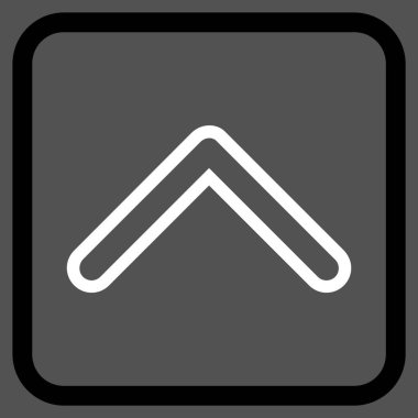 Vektör simgesi bir çerçeve içinde yukarı ok ucu