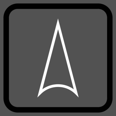 Vektör simgesi bir çerçeve içinde yukarı ok ucu