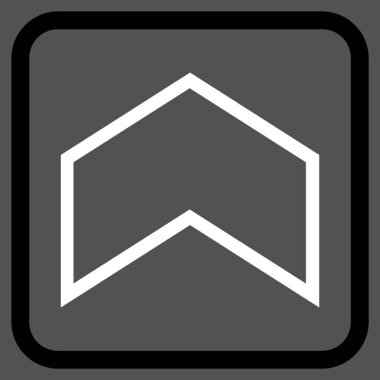 Vektör simgesi bir çerçeve içinde yukarı ok ucu