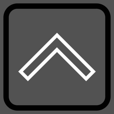 Vektör simgesi bir çerçeve içinde yukarı ok ucu