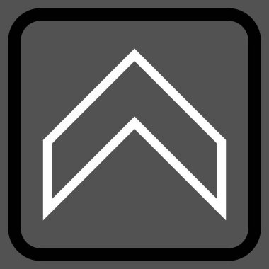 Vektör simgesi bir çerçeve içinde yukarı ok ucu