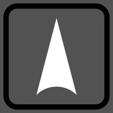 Vektör simgesi bir çerçeve içinde yukarı ok ucu