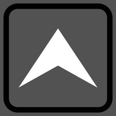 Vektör simgesi bir çerçeve içinde yukarı ok ucu