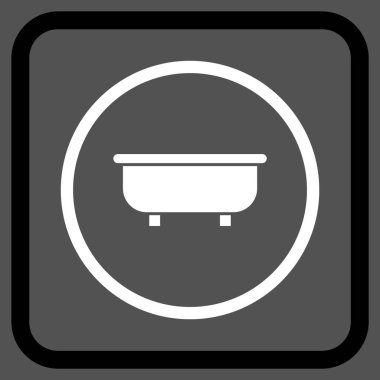 Küvet vektör simgesi bir çerçeve içinde