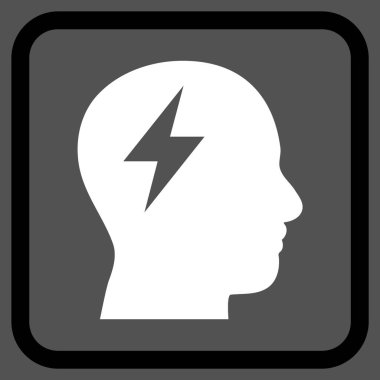 Beyin fırtınası vektör simgesi bir çerçeve içinde