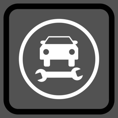 Araba tamir vektör simgesi bir çerçeve içinde