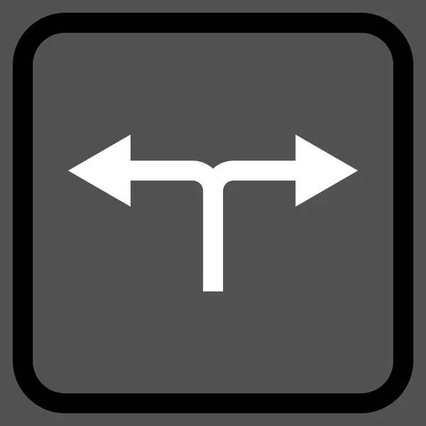 Бифуркация Стрелки влево Векторная икона вправо — стоковый вектор