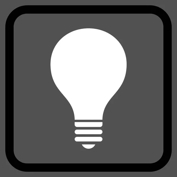 Ícone do vetor da lâmpada em um quadro —  Vetores de Stock