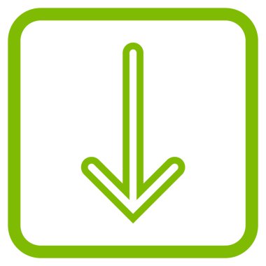 Vektör simgesi bir çerçeve içinde aşağı ok