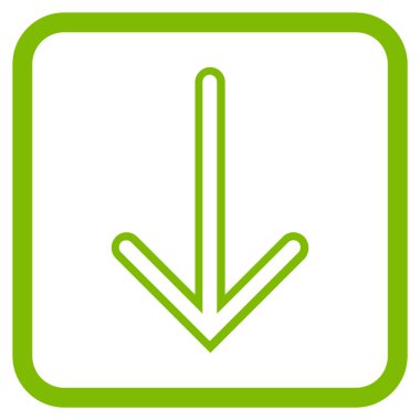 Vektör simgesi bir çerçeve içinde aşağı ok