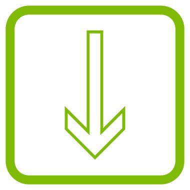 Vektör simgesi bir çerçeve içinde aşağı ok