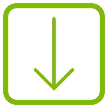 Vektör simgesi bir çerçeve içinde aşağı ok