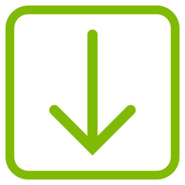 Vektör simgesi bir çerçeve içinde aşağı ok