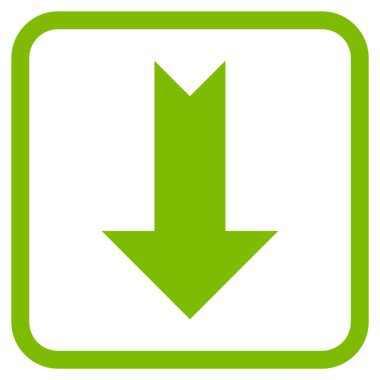 Vektör simgesi bir çerçeve içinde aşağı ok