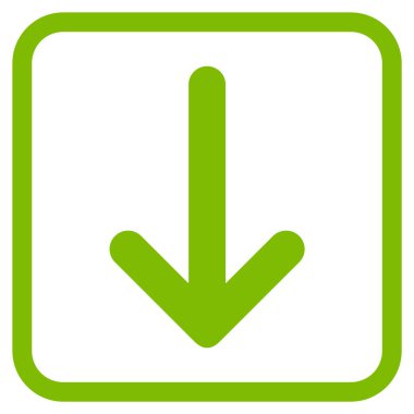 Vektör simgesi bir çerçeve içinde aşağı ok