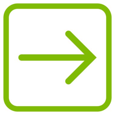 Ok sağ vektör simgesi bir çerçeve içinde