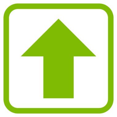 Vektör simgesi bir çerçeve içinde yukarı ok