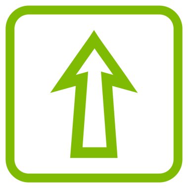 Vektör simgesi bir çerçeve içinde yukarı ok