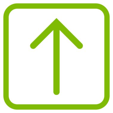 Vektör simgesi bir çerçeve içinde yukarı ok