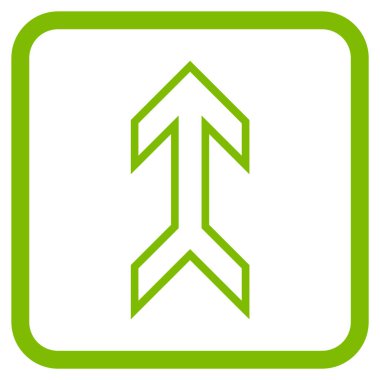 Vektör simgesi bir çerçeve içinde yukarı ok