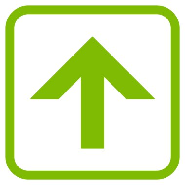 Vektör simgesi bir çerçeve içinde yukarı ok