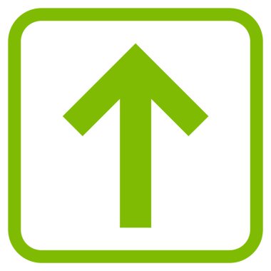 Vektör simgesi bir çerçeve içinde yukarı ok