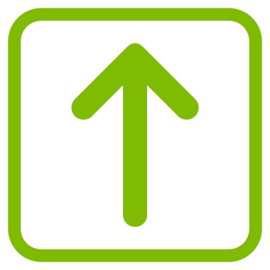 Vektör simgesi bir çerçeve içinde yukarı ok