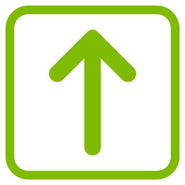 Vektör simgesi bir çerçeve içinde yukarı ok