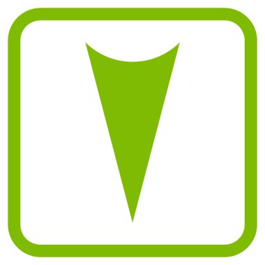 Vektör simgesi bir çerçeve içinde aşağı ok ucu