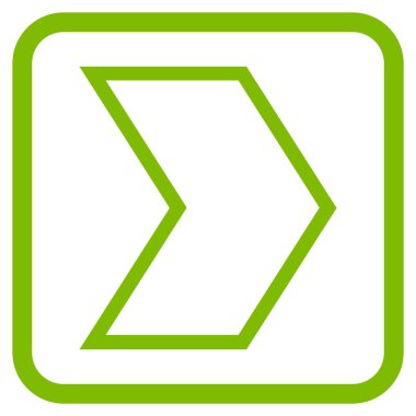 Ok ucu doğru vektör simgesi bir çerçeve içinde