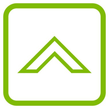 Vektör simgesi bir çerçeve içinde yukarı ok ucu