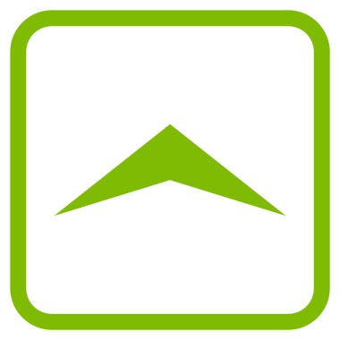 Vektör simgesi bir çerçeve içinde yukarı ok ucu