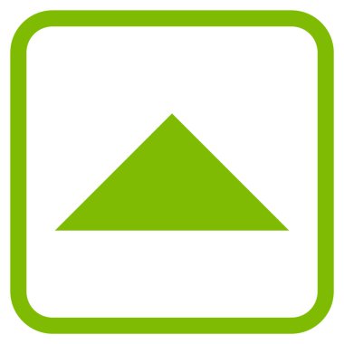 Vektör simgesi bir çerçeve içinde yukarı ok ucu