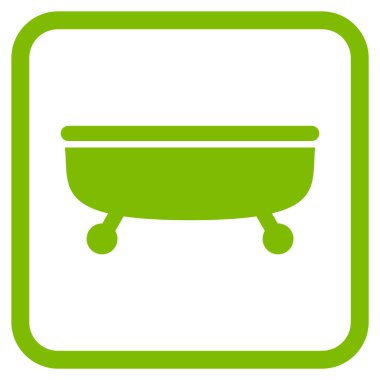 Küvet vektör simgesi bir çerçeve içinde