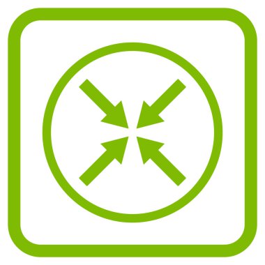 Merkezi oklar bir çerçeve içinde simge vektör