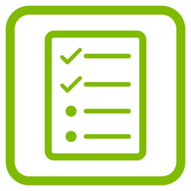 Denetim listesi sayfa vektör simgesi bir çerçeve içinde