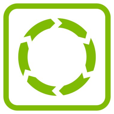 Dolaşım vektör simgesi bir çerçeve içinde