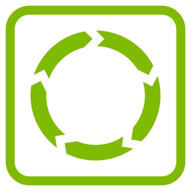 Dolaşım vektör simgesi bir çerçeve içinde