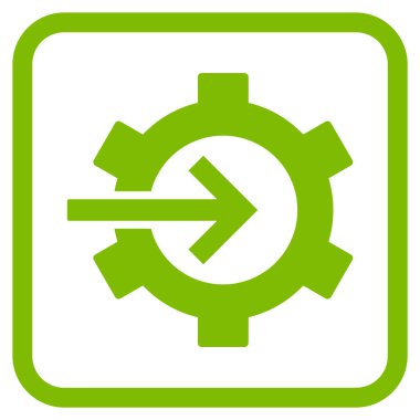 COG Tümleştirme vektör simgesi bir çerçeve içinde