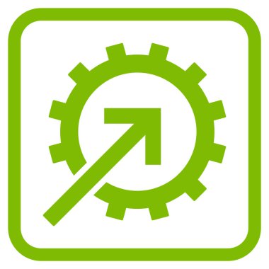 COG Tümleştirme vektör simgesi bir çerçeve içinde