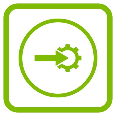 COG Tümleştirme vektör simgesi bir çerçeve içinde