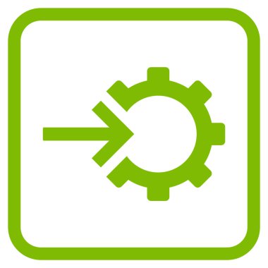 COG Tümleştirme vektör simgesi bir çerçeve içinde