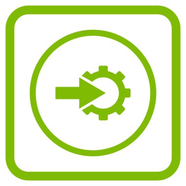 COG Tümleştirme vektör simgesi bir çerçeve içinde