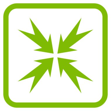 Sıkıştırma ok bir çerçeve içinde simge vektör