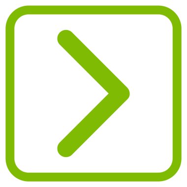 Yöne doğru vektör simgesi bir çerçeve içinde