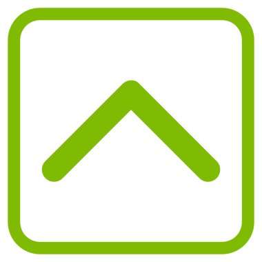 Yön yukarı vektör simgesi bir çerçeve içinde