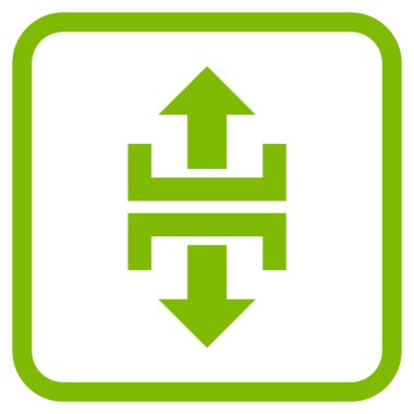 Düşey yönde vektör simgesi bir çerçeve içinde bölmek