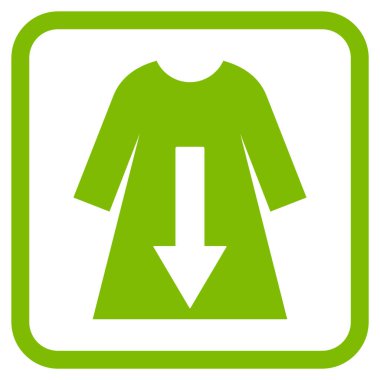 Download kadın elbise vektör simge bir çerçeve içinde