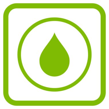 Damla vektör simgesi bir çerçeve içinde